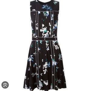 Proenza Schouler Black Floral Pleated dress